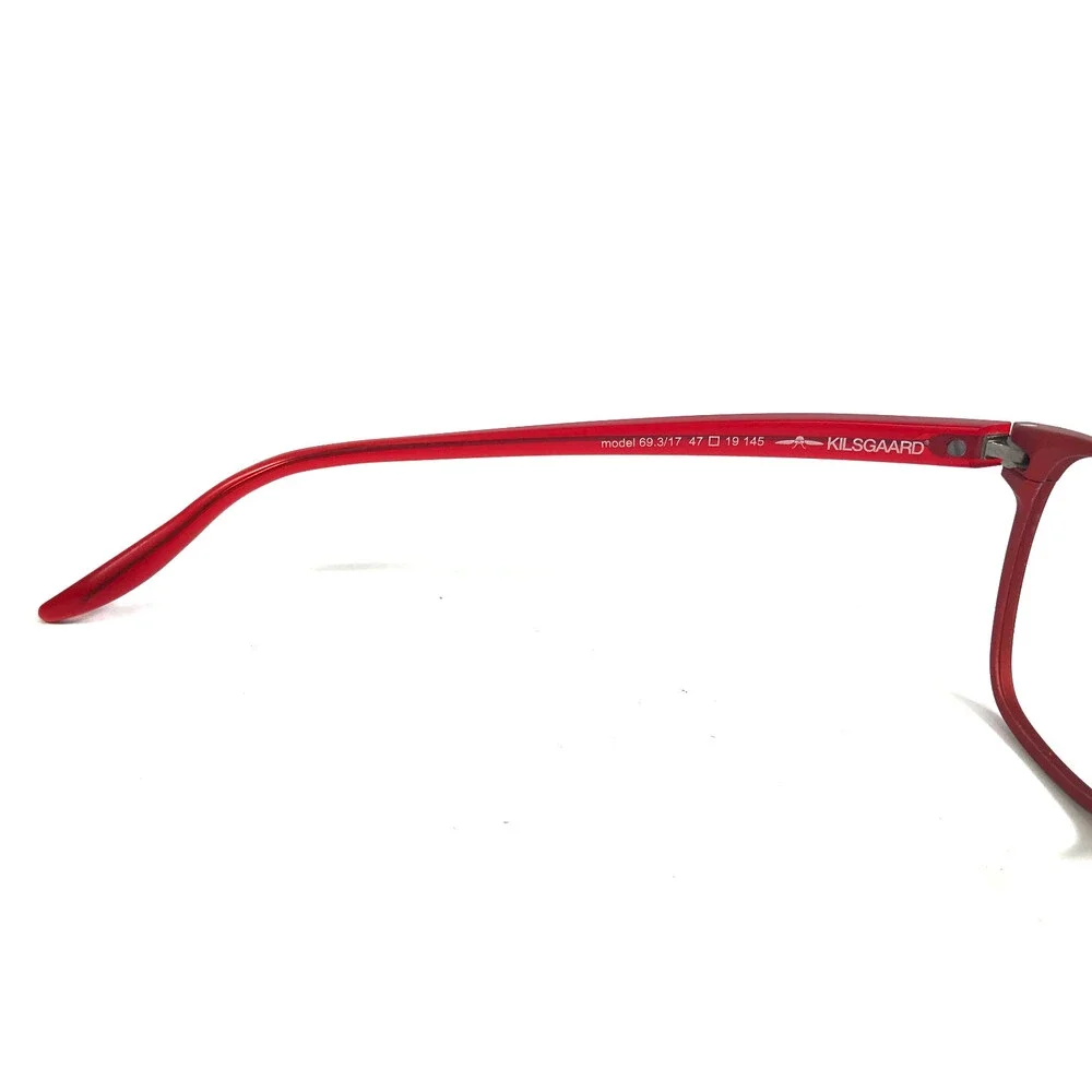 Kilsgaard Eyeglasses Frames BONNELYCKE 69.3/17 Red Cat Eye Full Rim 47-19-145